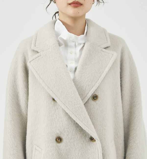 qualite「モヘアシャギーダブルロングコート」|その他|