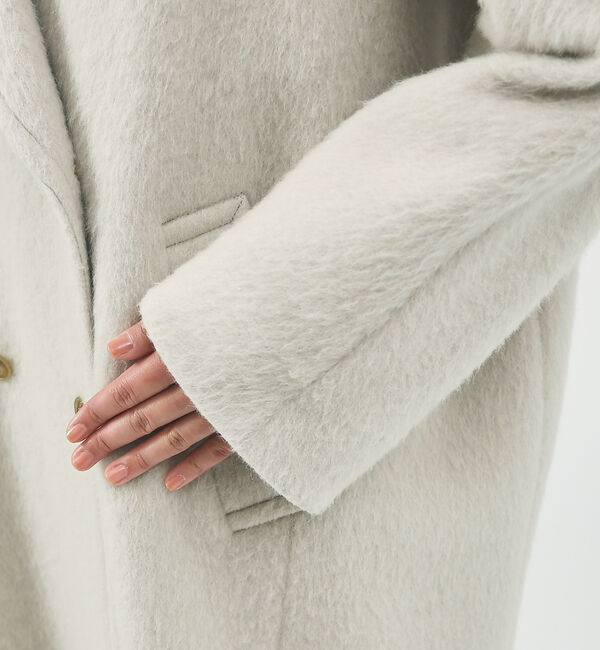 qualite「モヘアシャギーダブルロングコート」|その他|