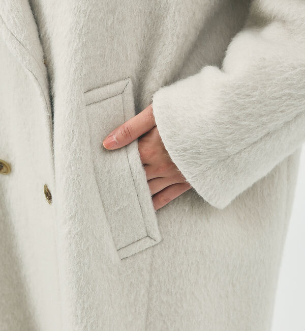 qualite「モヘアシャギーダブルロングコート」|その他|