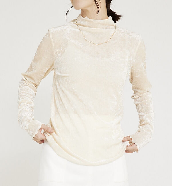 abahouse mavie「シアーフロッキーメロウプルオーバー」|Tシャツ・カットソー|アイボリー