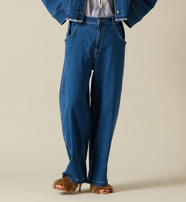 Liesse「カーブシルエットデニム」|その他|インディゴブルー