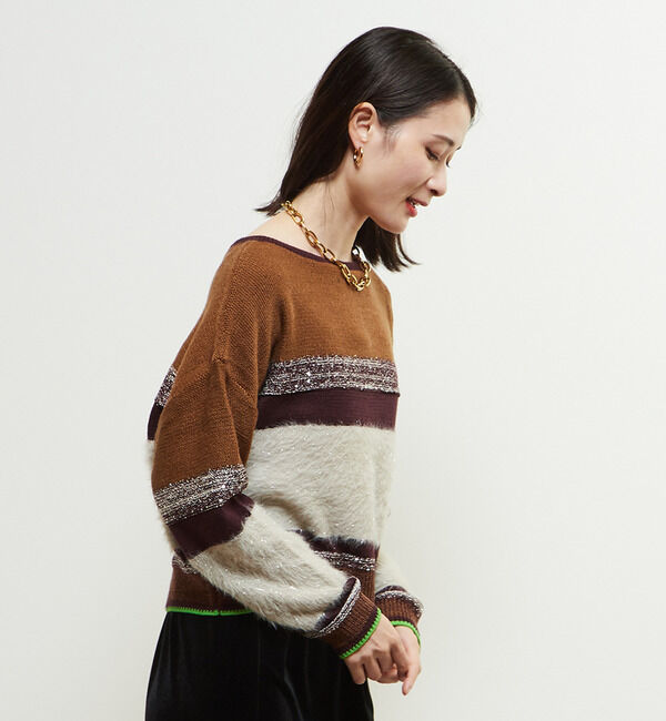 Soffitto「ミックスボーダー2WAYニット」|ニット・セーター|
