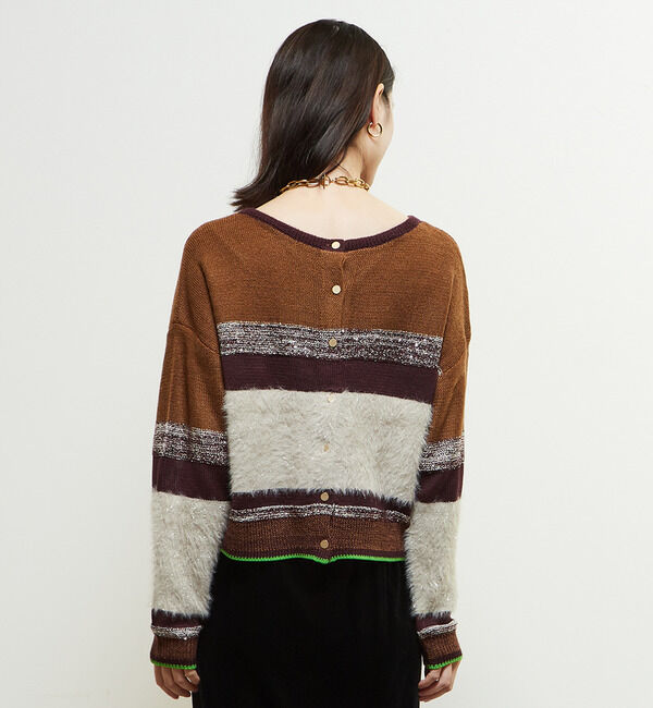 Soffitto「ミックスボーダー2WAYニット」|ニット・セーター|