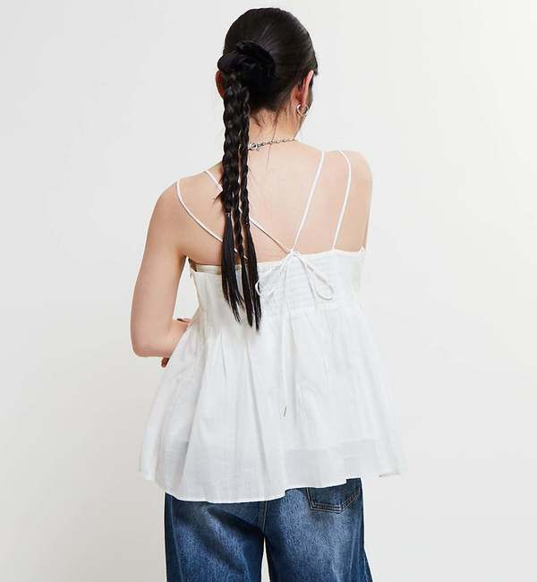 Soffitto「インド綿タックフレアーキャミブラウス」|シャツ・ブラウス|
