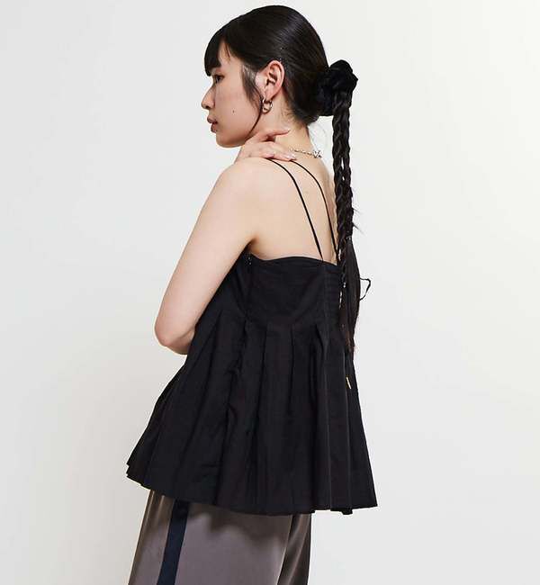 Soffitto「インド綿タックフレアーキャミブラウス」|シャツ・ブラウス|