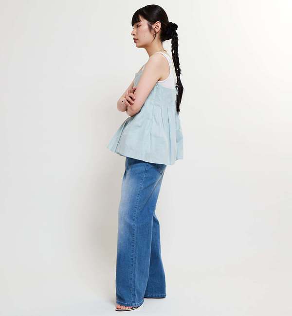 Soffitto「インド綿タックフレアーキャミブラウス」|シャツ・ブラウス|