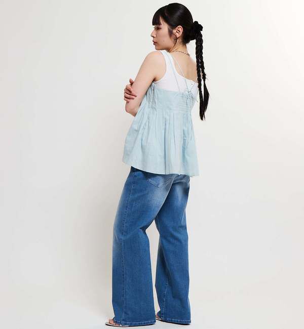 Soffitto「インド綿タックフレアーキャミブラウス」|シャツ・ブラウス|