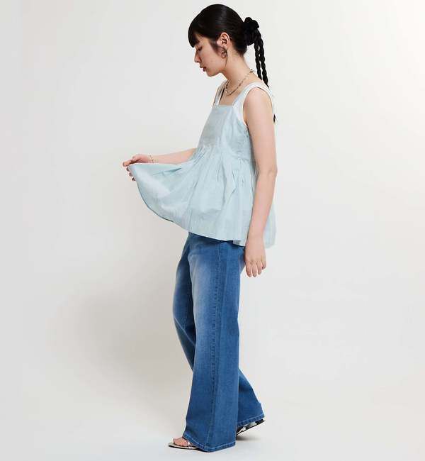 Soffitto「インド綿タックフレアーキャミブラウス」|シャツ・ブラウス|