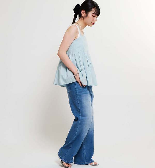 Soffitto「インド綿タックフレアーキャミブラウス」|シャツ・ブラウス|