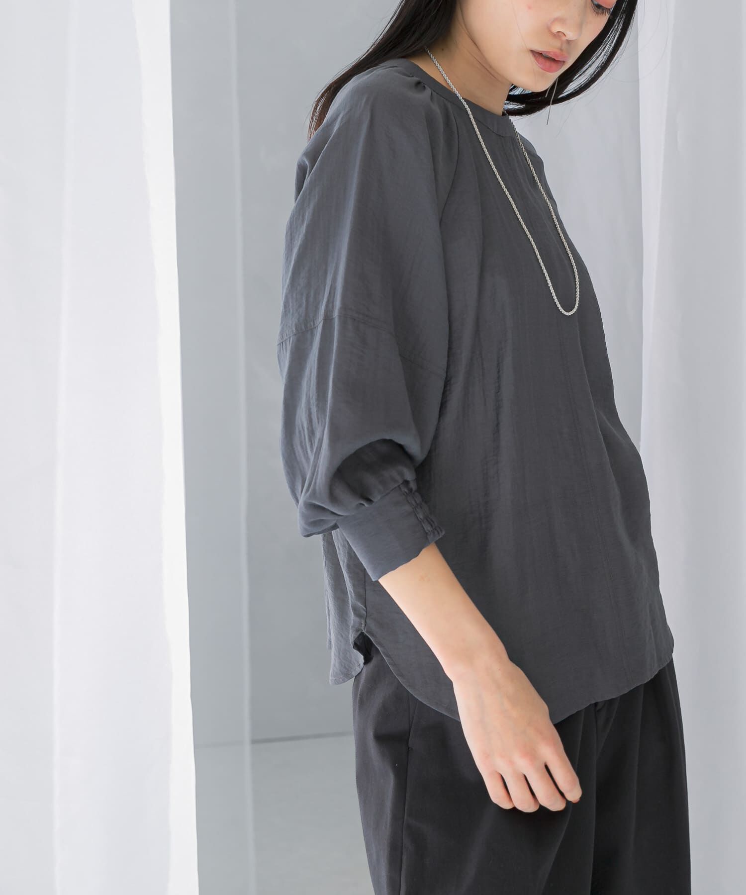 URBAN RESEARCH ROSSO「2WAYギャザースリーブブラウス」|シャツ・ブラウス|