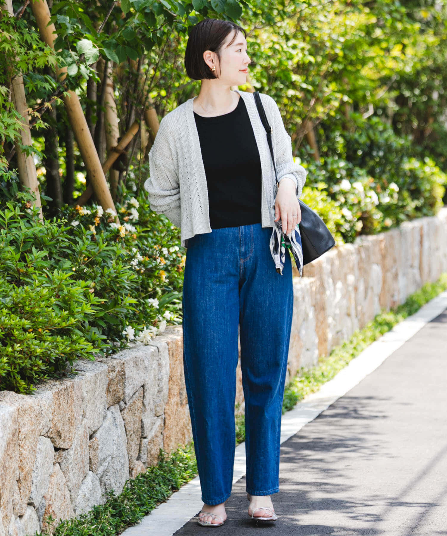 URBAN RESEARCH ROSSO「F by ROSSO　透かし編みショートカーディガン」|カーディガン|