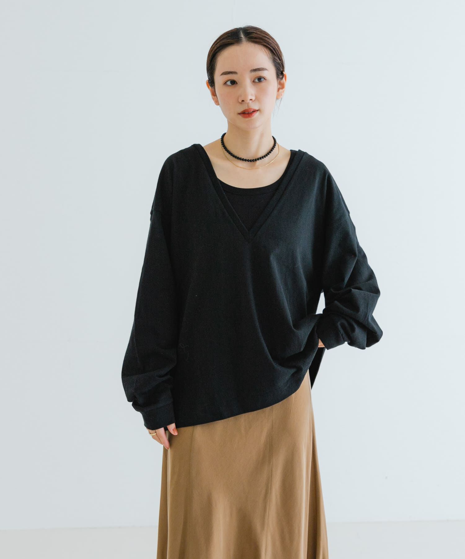 URBAN RESEARCH「『MADE IN JAPAN』深Vネックルーズカットソー」|Tシャツ・カットソー|