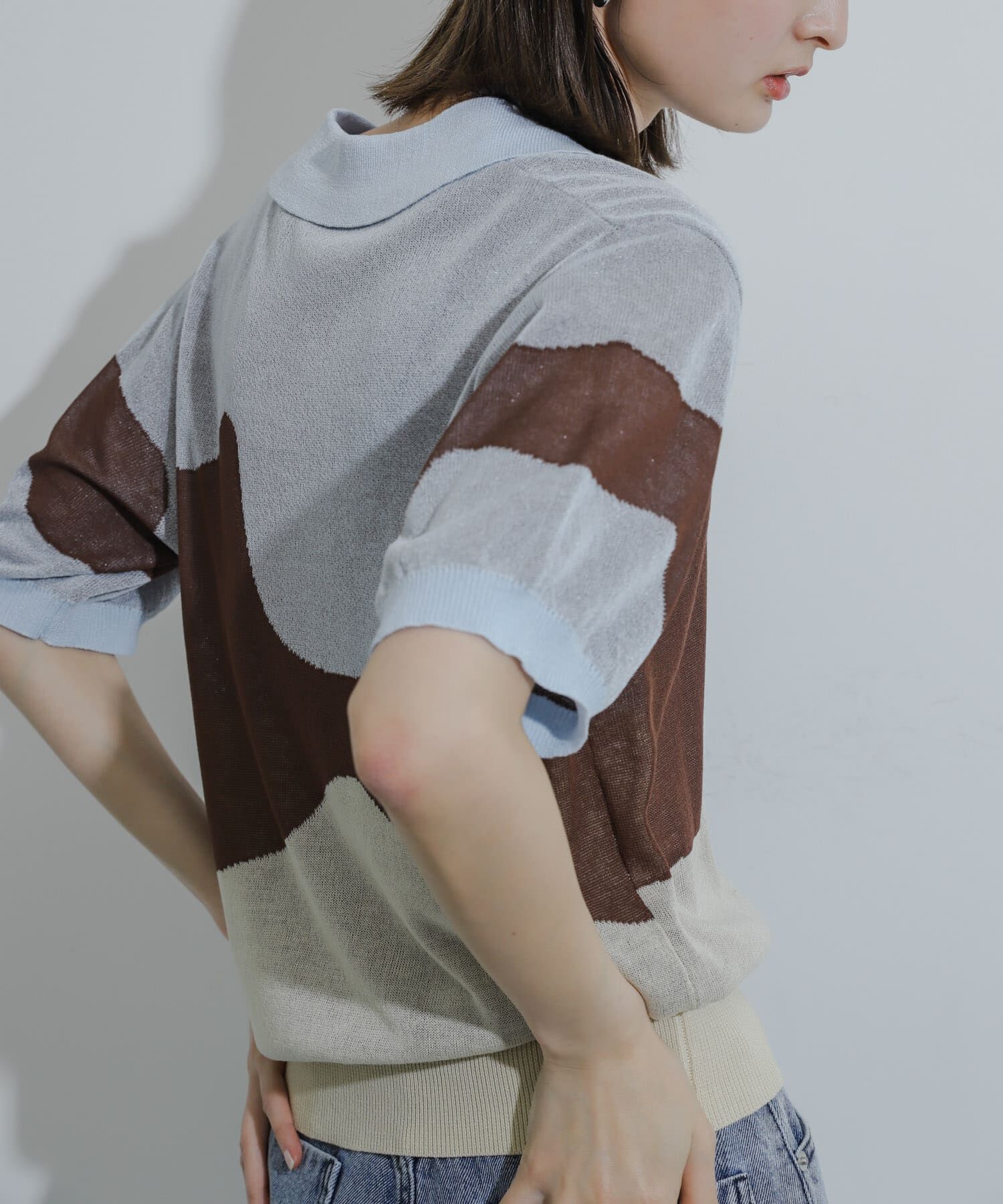 SENSE OF PLACE by URBAN RESEARCH「ニュアンスジャガードシアーセーター」|Tシャツ・カットソー|