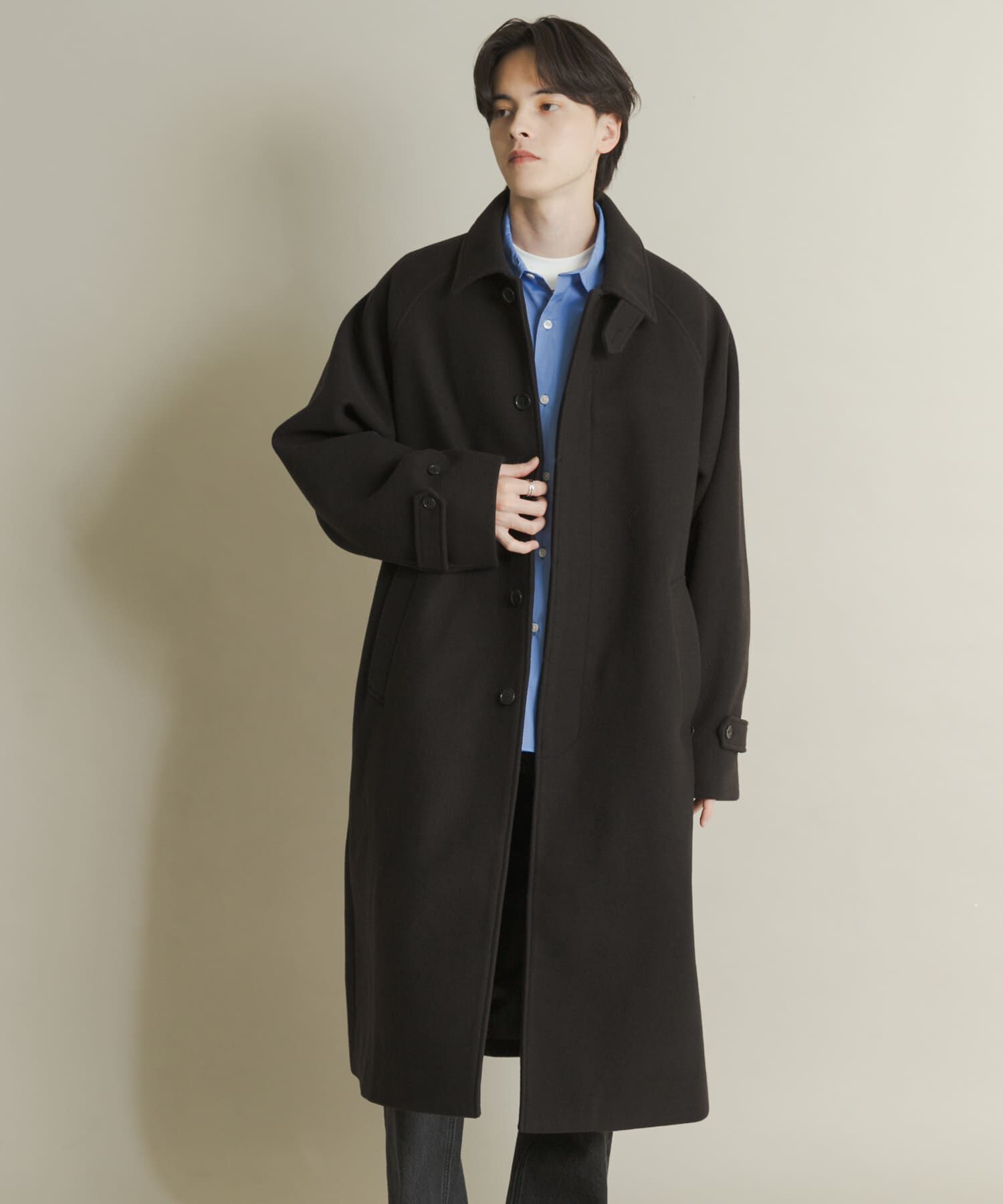 SENSE OF PLACE by URBAN RESEARCH「『ユニセックス』バルマカーンルーズコート」|ノーカラーコート|