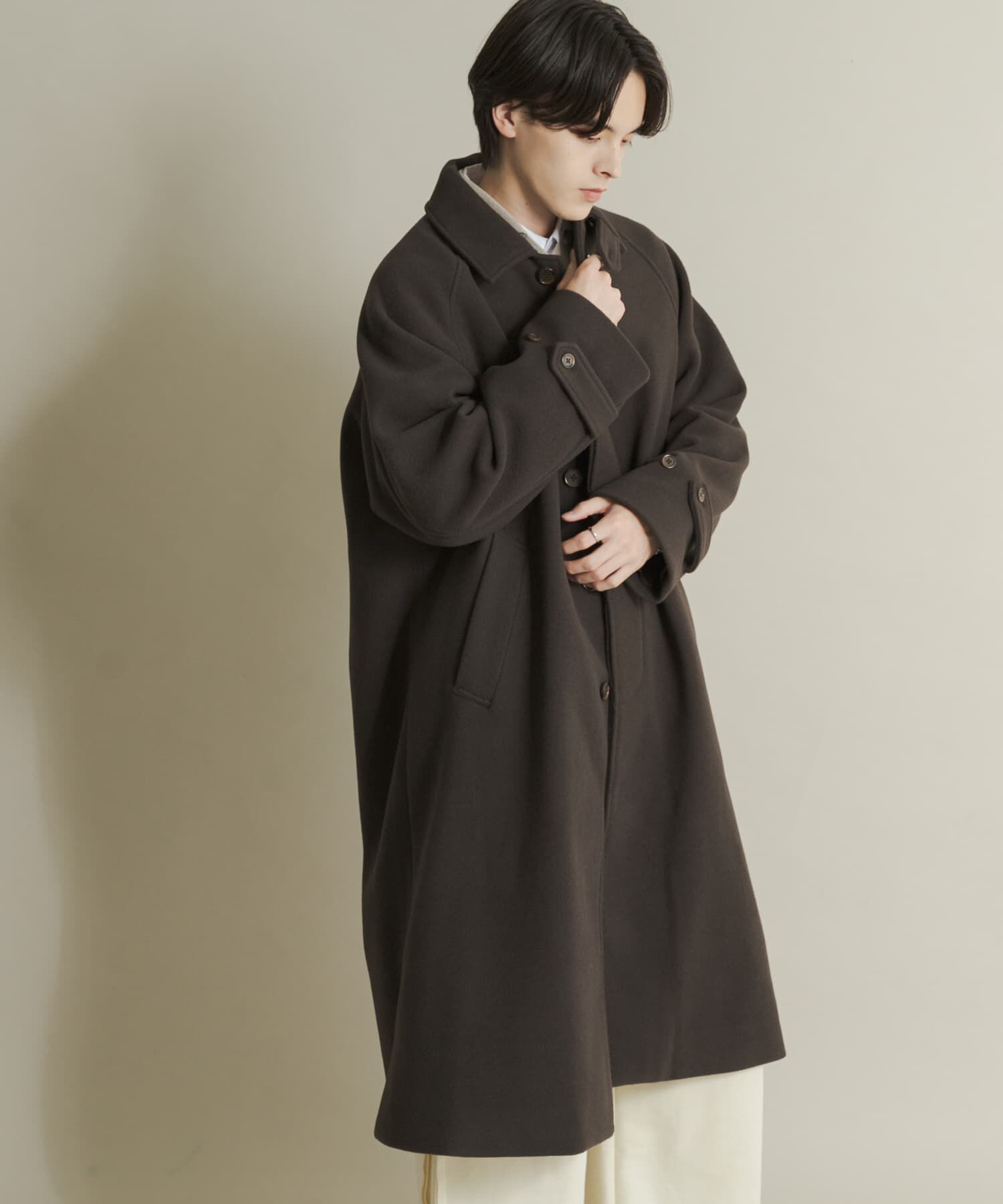 SENSE OF PLACE by URBAN RESEARCH「『ユニセックス』バルマカーンルーズコート」|ノーカラーコート|