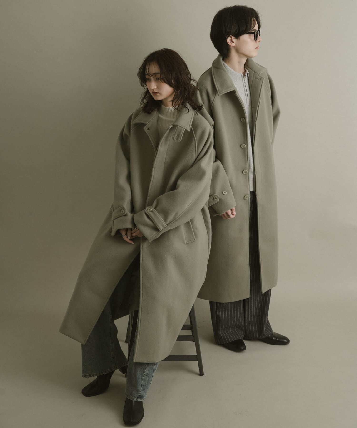 SENSE OF PLACE by URBAN RESEARCH「『ユニセックス』バルマカーンルーズコート」|ノーカラーコート|