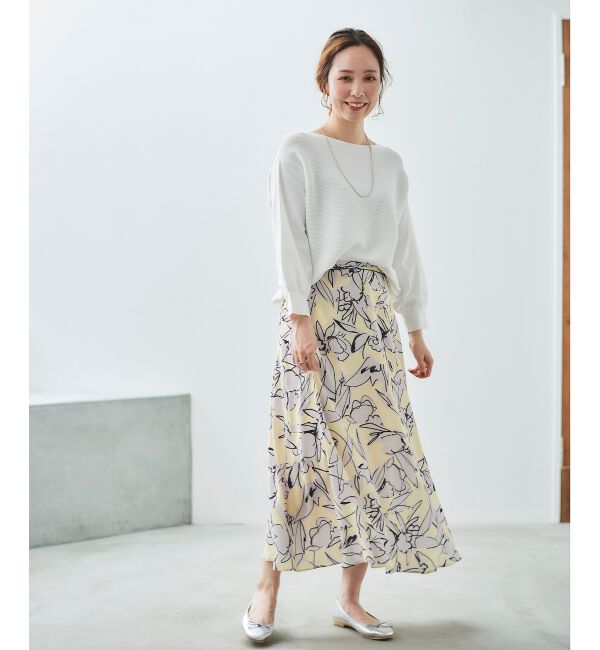 le.coeur blanc「IPEKER プリントフレアスカート」|フレア|