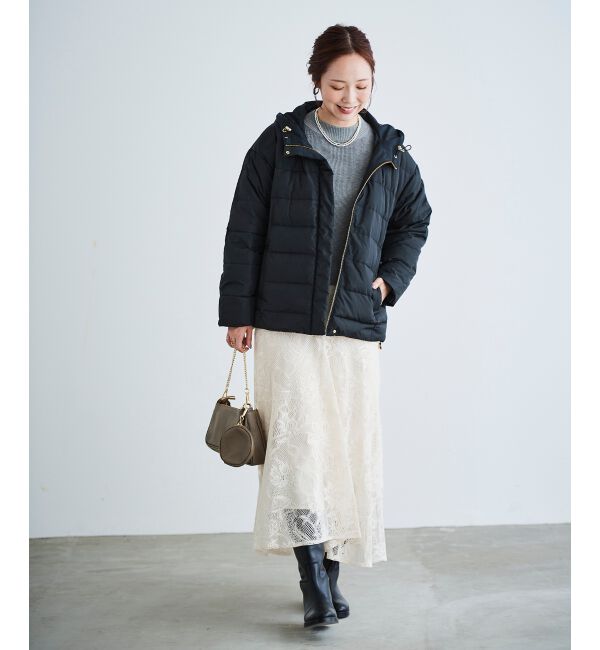 le.coeur blanc「ガーデンレースイレヘムスカート」|フレア|