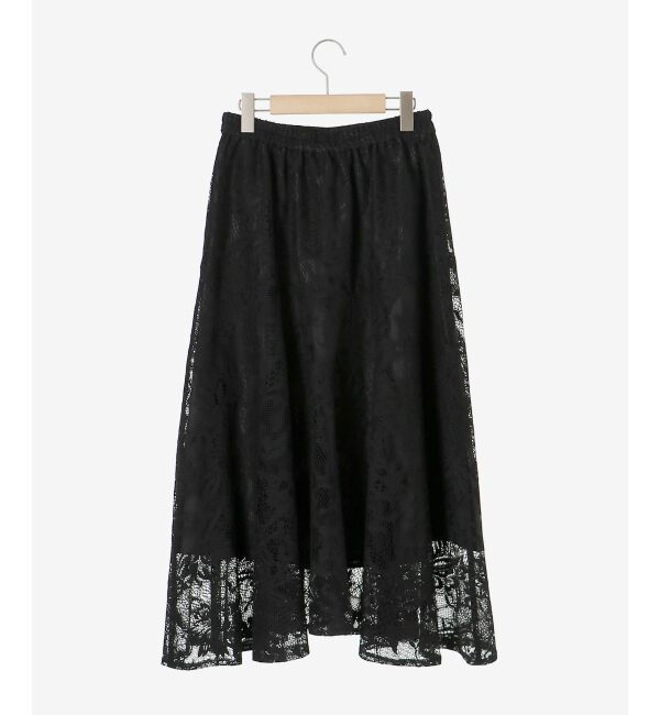 le.coeur blanc「ガーデンレースイレヘムスカート」|フレア|