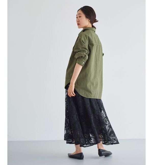 le.coeur blanc「ガーデンレースイレヘムスカート」|フレア|