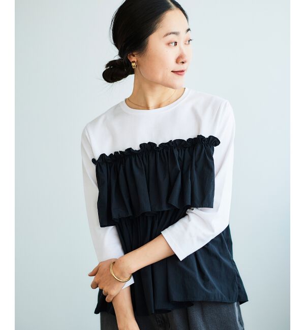 le.coeur blanc「ビスチェライクドッキングプルオーバー」|Tシャツ・カットソー|ブラック