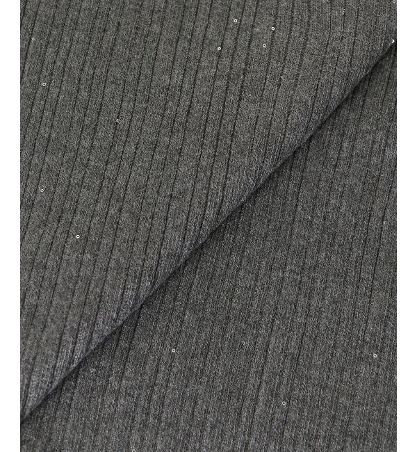  「《手洗い可能》スパンコールリブVネックカーディガン」|カーディガン|