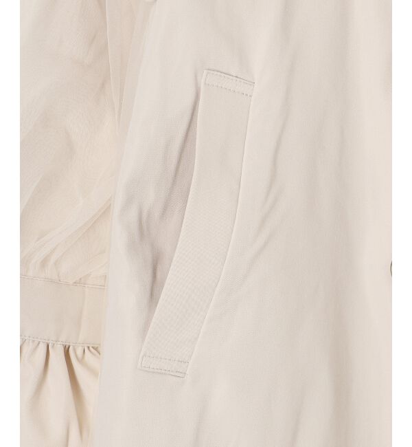 MAJESTICLEGON「チュールレイヤードトレンチコート」|トレンチコート|