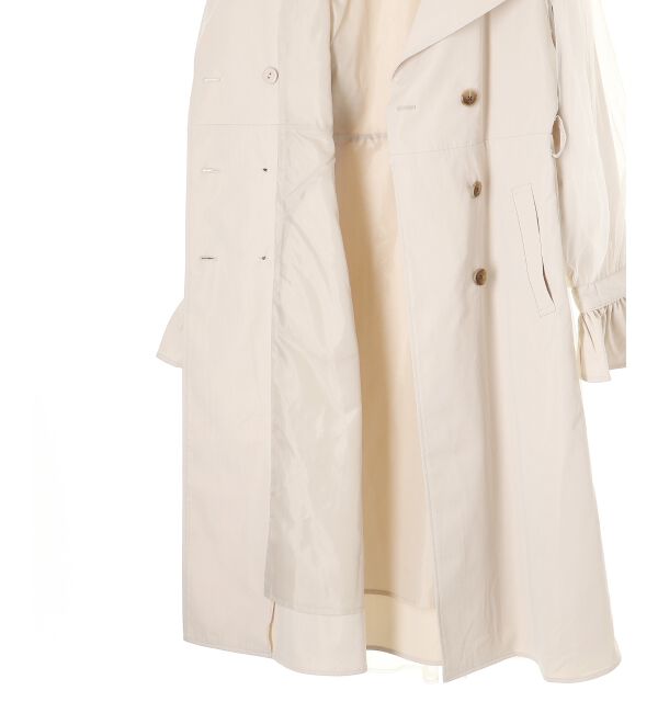 MAJESTICLEGON「チュールレイヤードトレンチコート」|トレンチコート|