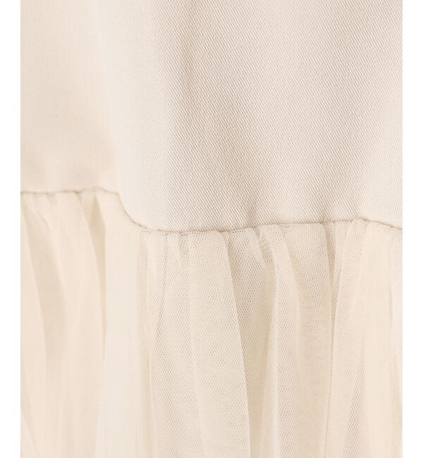 MAJESTICLEGON「チュールレイヤードトレンチコート」|トレンチコート|