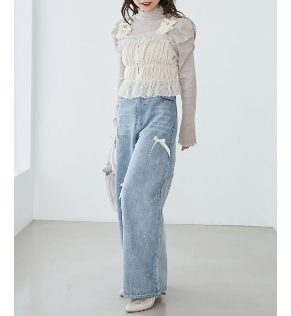 MAJESTICLEGON「Ladyライクパワショルトップス」|Tシャツ・カットソー|