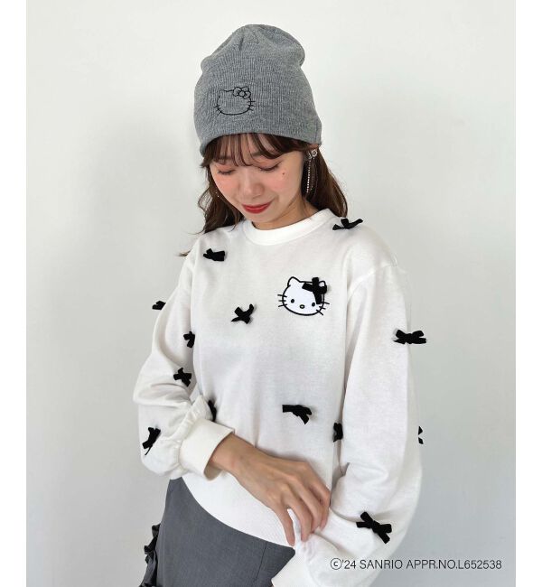 MAJESTICLEGON「ハローキティ プチリボンニットCAP」|キャップ・キャスケット|