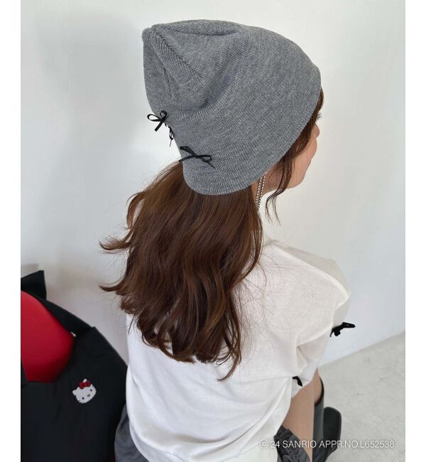 MAJESTICLEGON「ハローキティ プチリボンニットCAP」|キャップ・キャスケット|