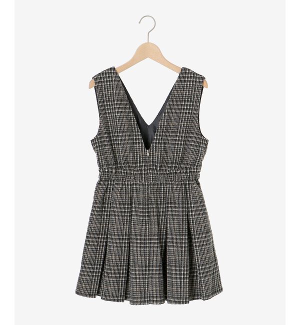 MAJESTICLEGON「チェックプリーツミニジャンスカ」|ジャンパースカート|