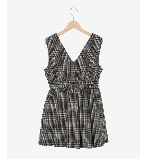 MAJESTICLEGON「チェックプリーツミニジャンスカ」|ジャンパースカート|