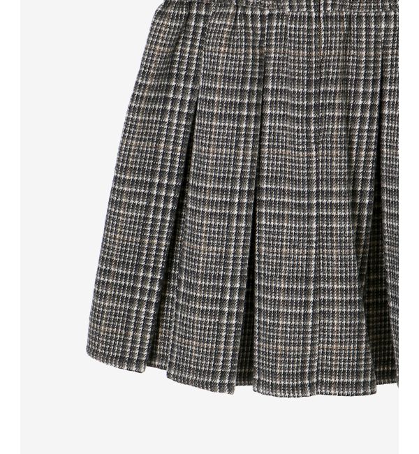 MAJESTICLEGON「チェックプリーツミニジャンスカ」|ジャンパースカート|