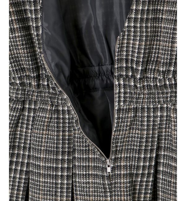 MAJESTICLEGON「チェックプリーツミニジャンスカ」|ジャンパースカート|