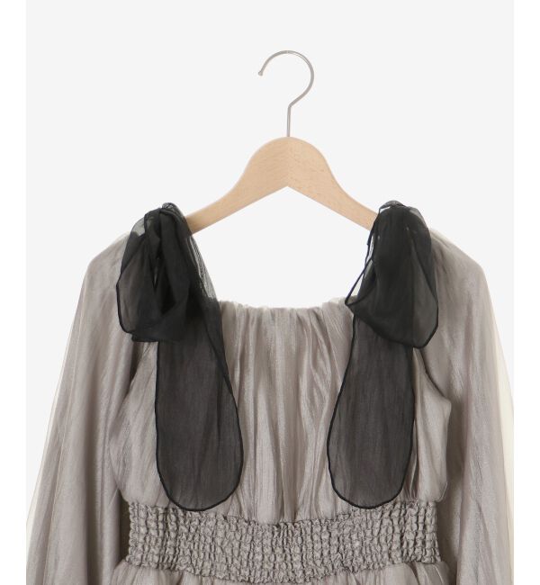 MAJESTICLEGON「ショルダーリボンオフショルチュニック」|シャツ・ブラウス|