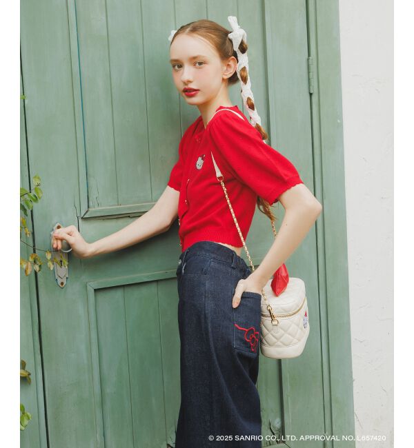  「ハローキティ リボンニットカーデ」|カーディガン|