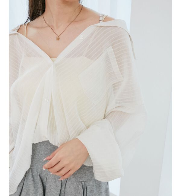  「2wayミディシャツ」|シャツ・ブラウス|アイボリー