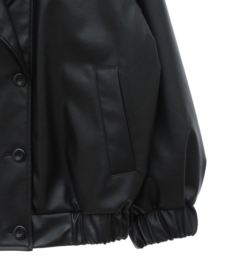 earth music&ecology「ボアテーラードカラーレザーブルゾン」|ブルゾン・スタジャン|