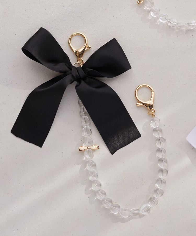 Maison de FLEUR「ビッグリボンチャーム」|その他|ブラック