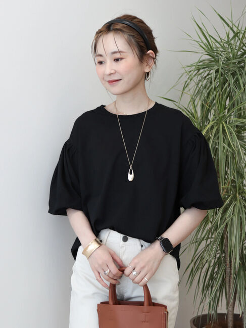 AMERICAN HOLIC「ボリュームスリーブカットプルオーバー」|Tシャツ・カットソー|Black