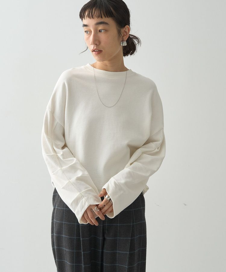 AMERICAN HOLIC「ミニ裏毛タックスリーブショートプルオーバー1」|スウェット・ジャージ|