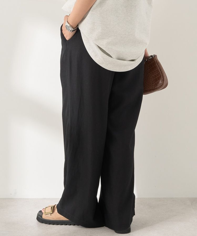 AMERICAN HOLIC「接触冷感リネンブレンドタックワイドパンツ」|その他|