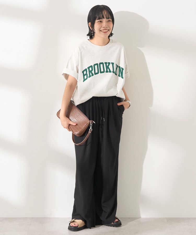 AMERICAN HOLIC「接触冷感リネンブレンドタックワイドパンツ」|その他|