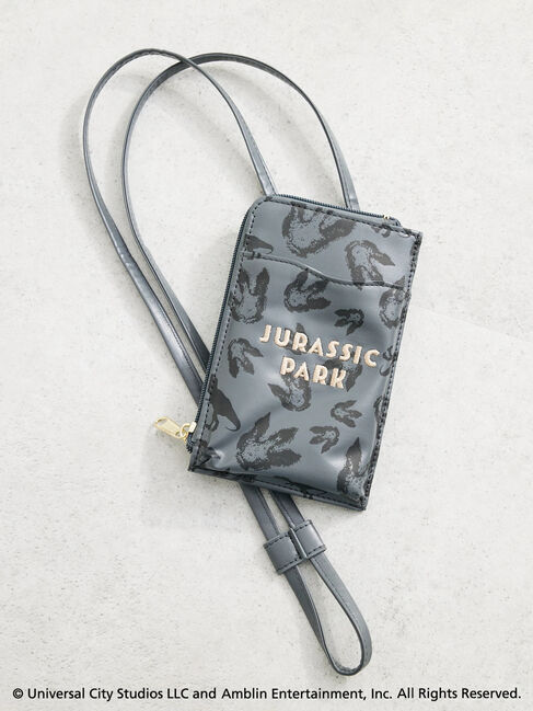  「■JURASSIC PARK / スマホショルダー」|ハンドバッグ|チャコールグレー