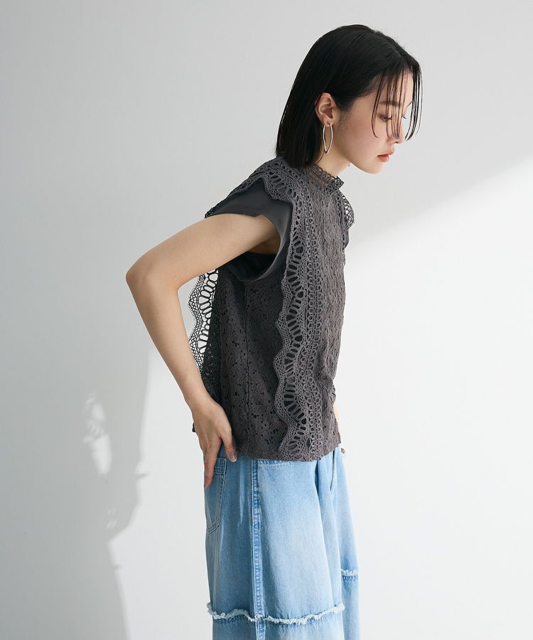 Green Parks「・Petit Fleur フレンチレーシーブラウス」|シャツ・ブラウス|