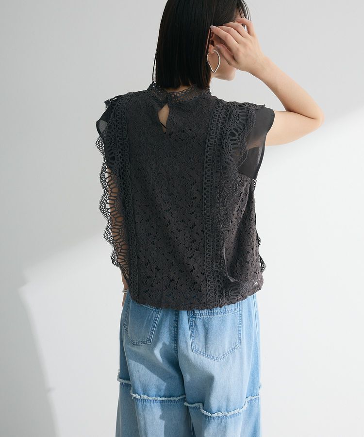 Green Parks「・Petit Fleur フレンチレーシーブラウス」|シャツ・ブラウス|