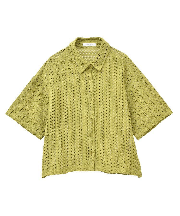 Green Parks「インド綿 衿付きレースシャツ」|シャツ・ブラウス|