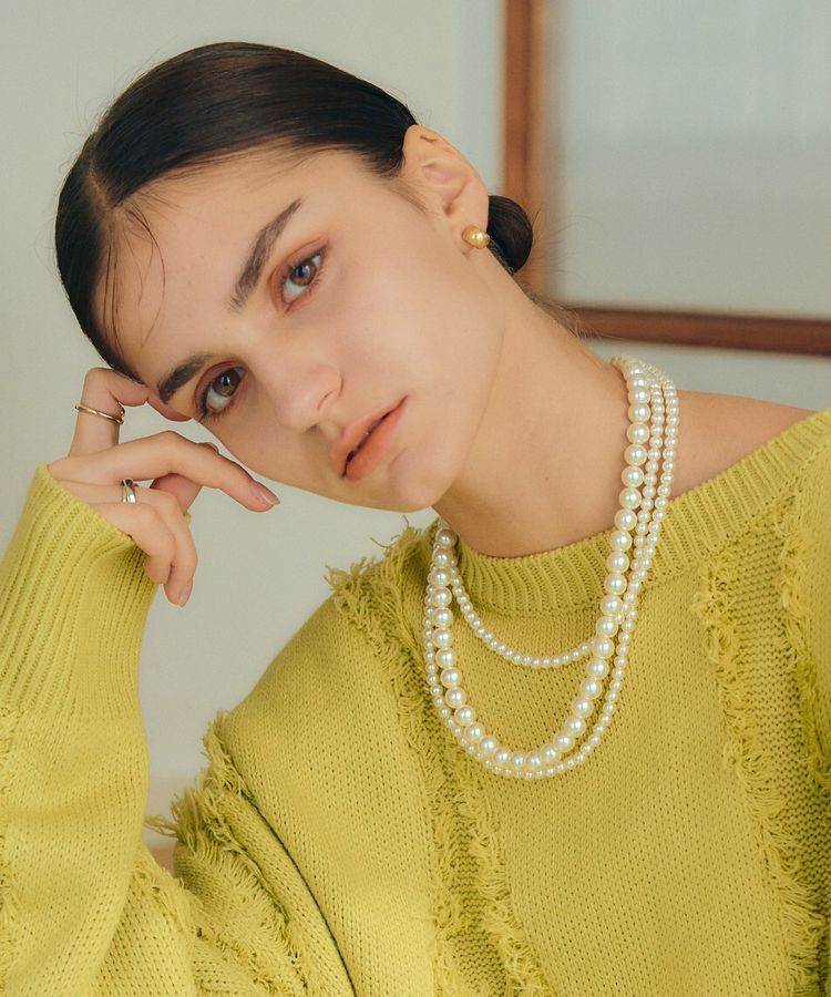 YECCA VECCA「マルチwayボリュームパール3連ネックレス」|ネックレス|
